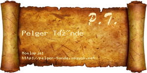 Pelger Tünde névjegykártya